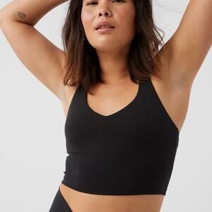 Aerie OFFLINE The Hugger Racerback Longline Sports Bra in Black Women's XXS $35